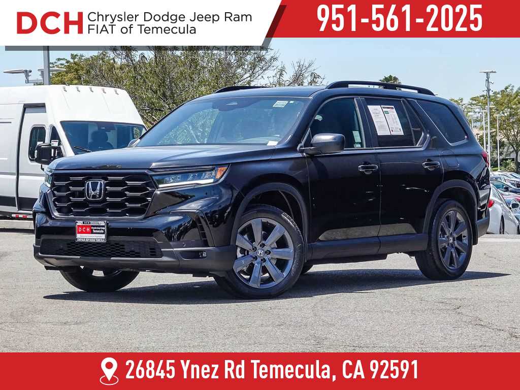 Crystal Black Pearl 2025 Honda Pilot Sport FWD SUV / Crossover Front-Wheel Drive Automatic