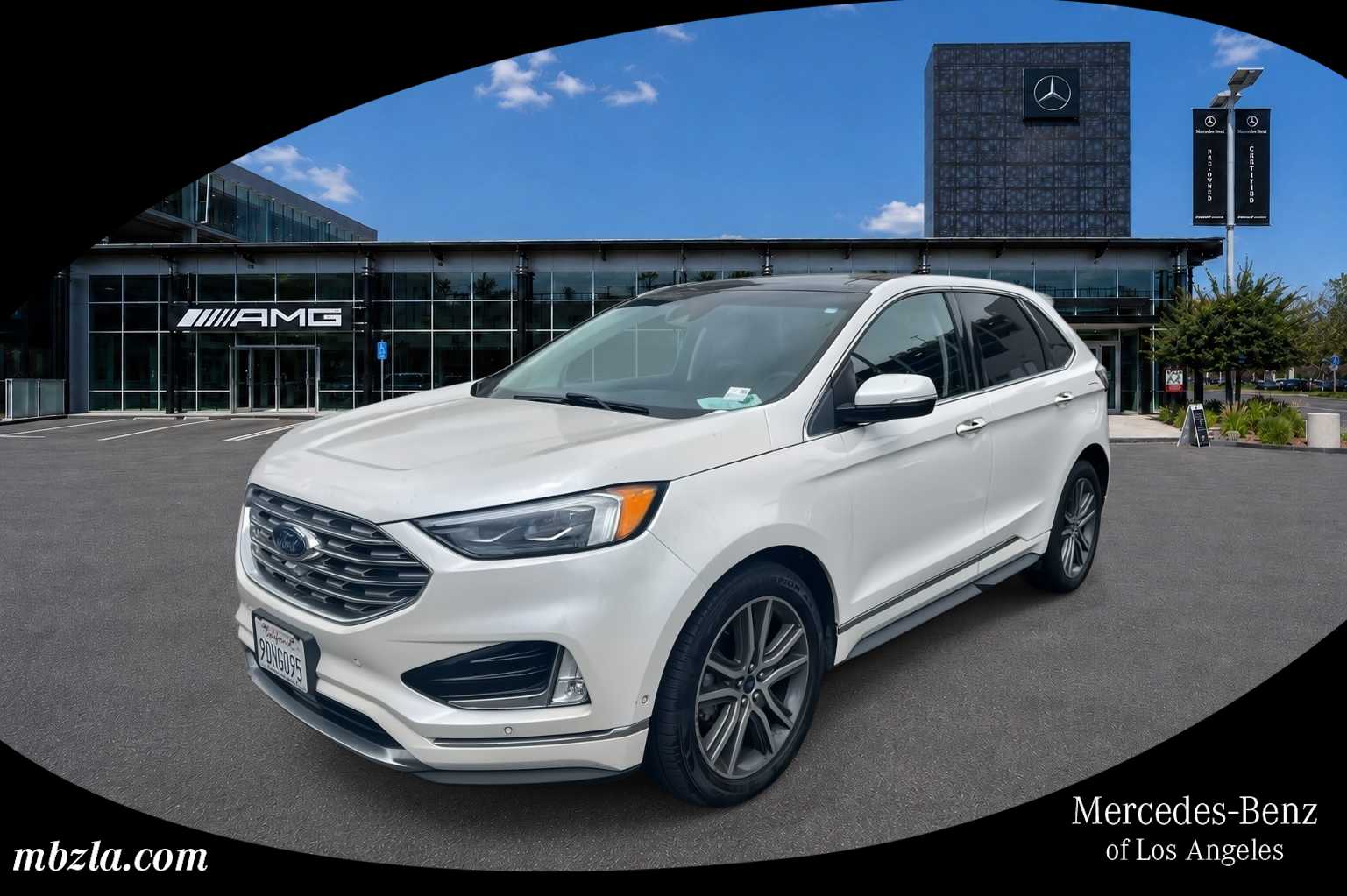 White Platinum Metallic Tri-Coat 2019 Ford Edge SUV / Crossover Front-Wheel Drive 8-Speed Automatic