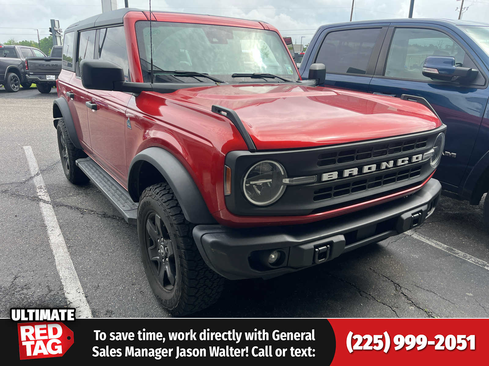 Hot Pepper Red Metallic Tinted Clearcoat 2022 Ford Bronco Black Diamond 4-Door 4WD SUV / Crossover Four-Wheel Drive Automatic