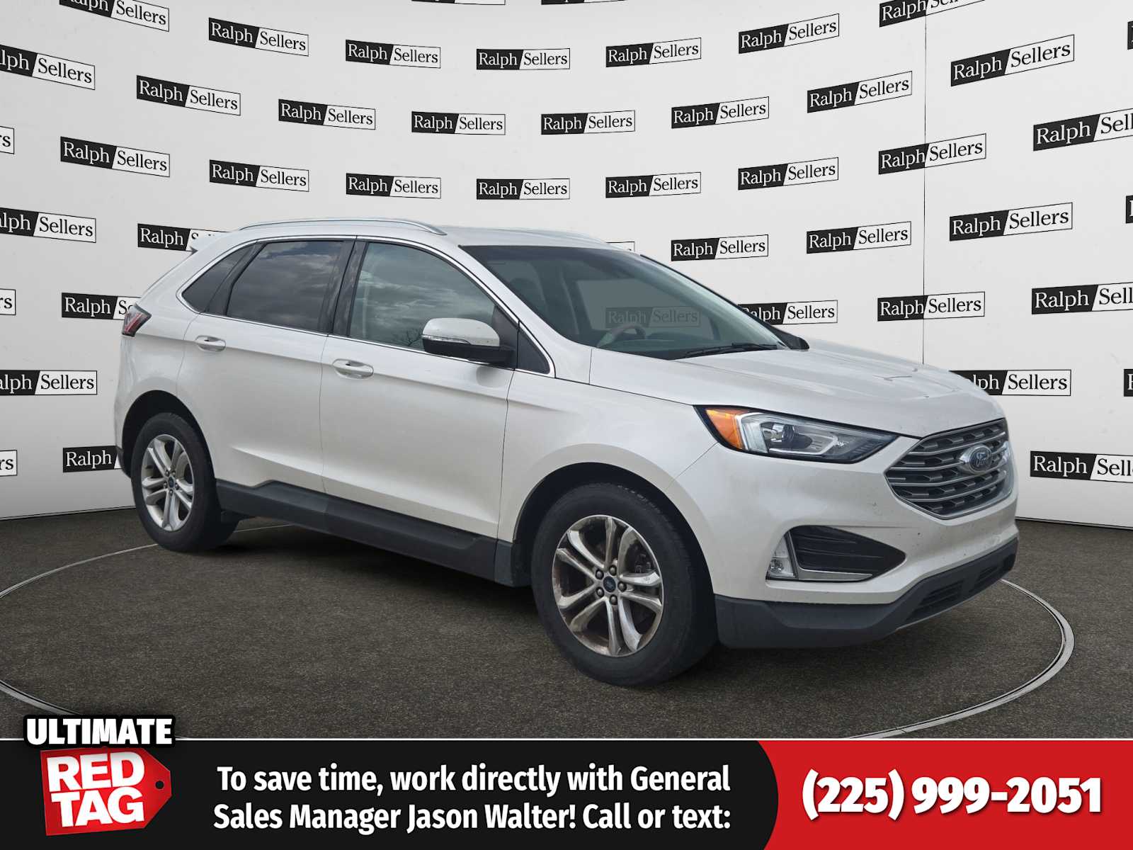 White Platinum Metallic Tri-Coat 2019 Ford Edge SEL FWD SUV / Crossover Front-Wheel Drive 8-Speed Automatic