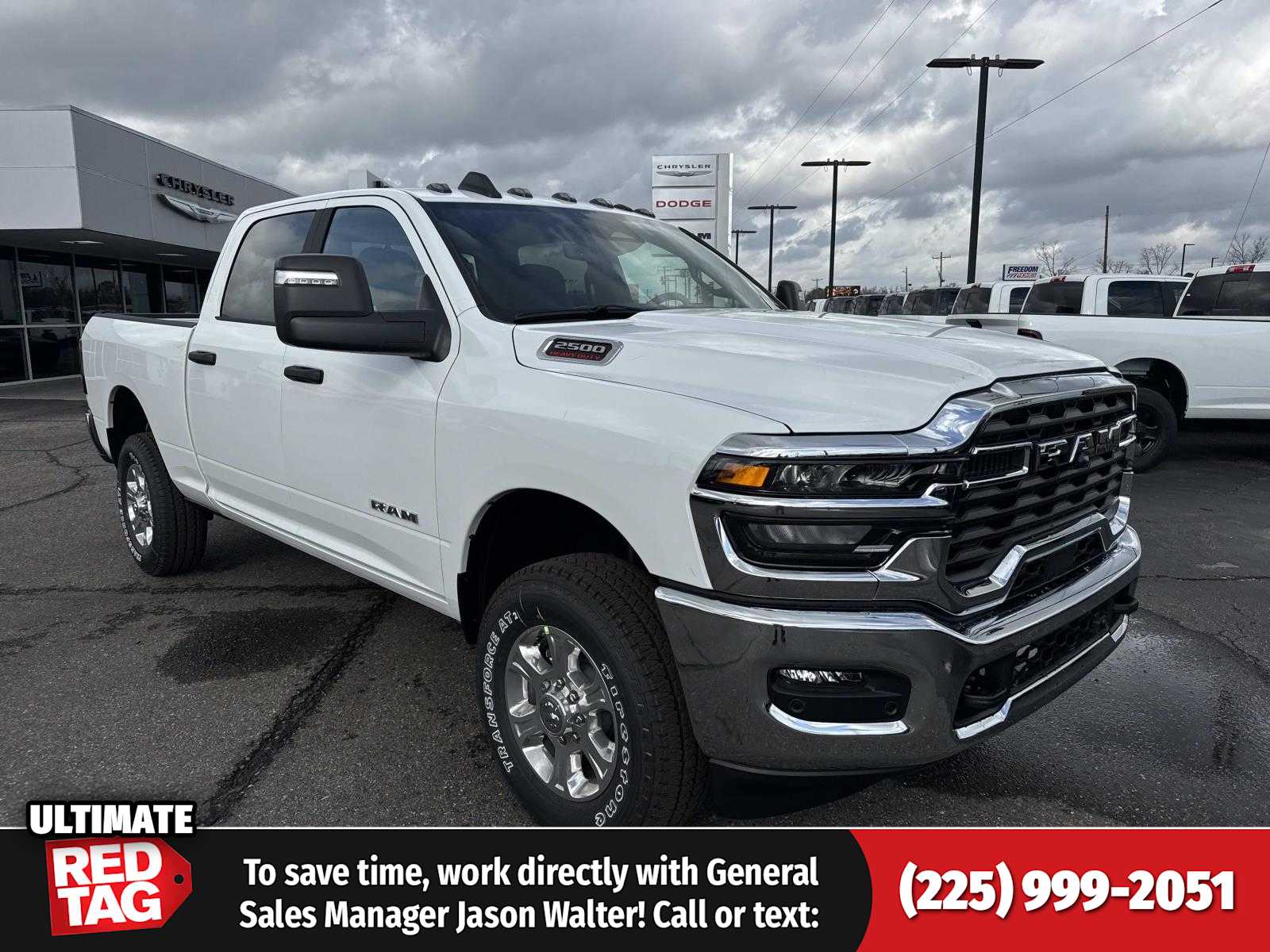 Bright White Clearcoat 2026 RAM 2500 Big Horn Crew Cab 4WD Pickup Truck Four-Wheel Drive 8-Speed Automatic