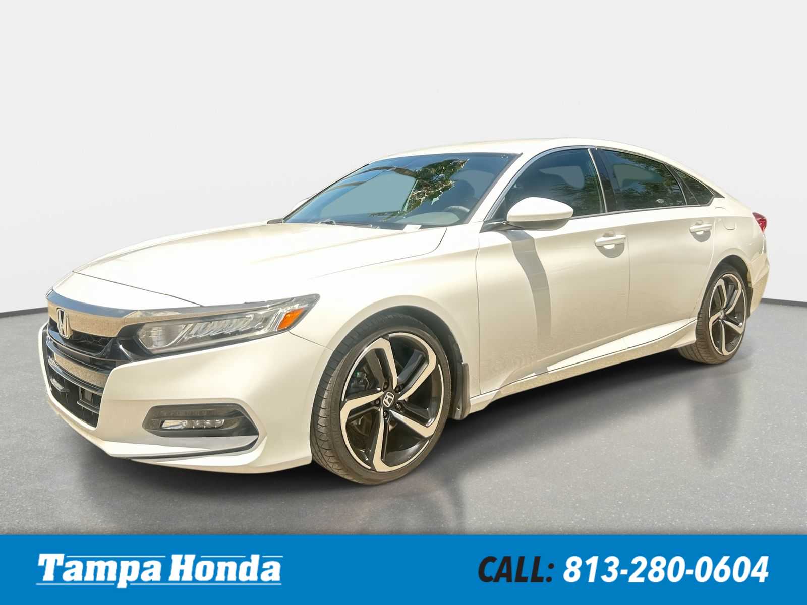 Platinum White Pearl 2019 Honda Accord Sedan Front-Wheel Drive Continuously Variable Transmission