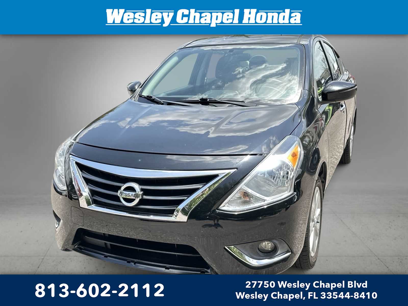Super Black 2017 Nissan Versa Sedan Front-Wheel Drive Automatic