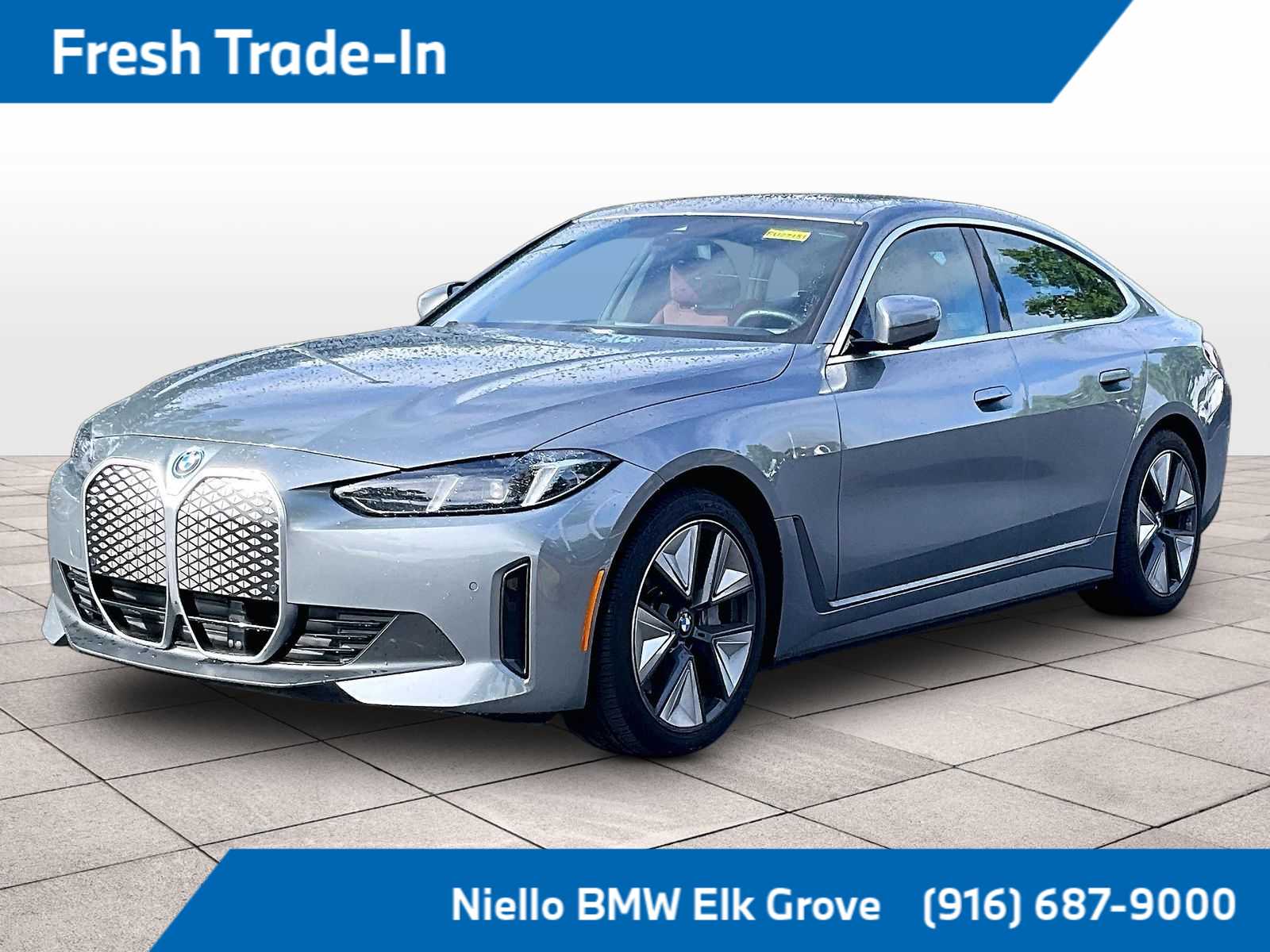 Gray (Skyscraper Grey Metallic) 2025 BMW i4 eDrive40 Gran Coupe FWD Sedan Rear-Wheel Drive 1-Speed Automatic