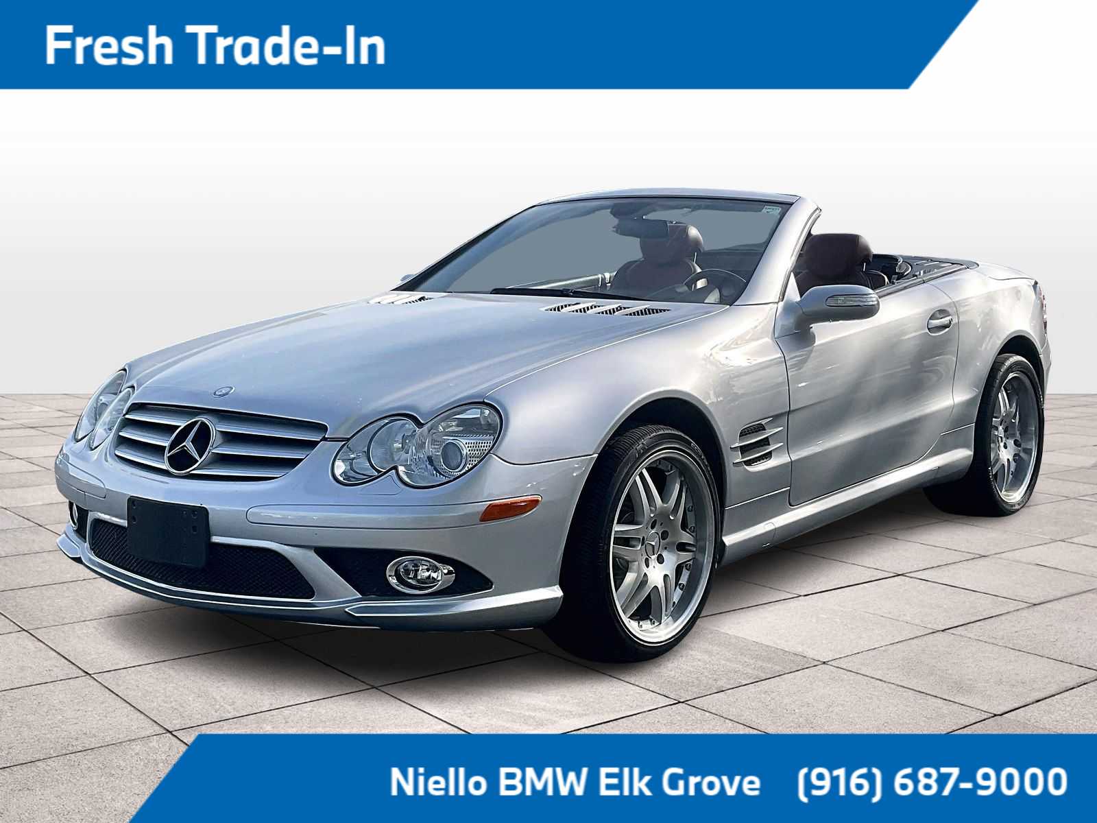 Iridium Silver Metallic 2008 Mercedes-Benz SL-Class SL 550 Convertible Rear-Wheel Drive 7-Speed Automatic