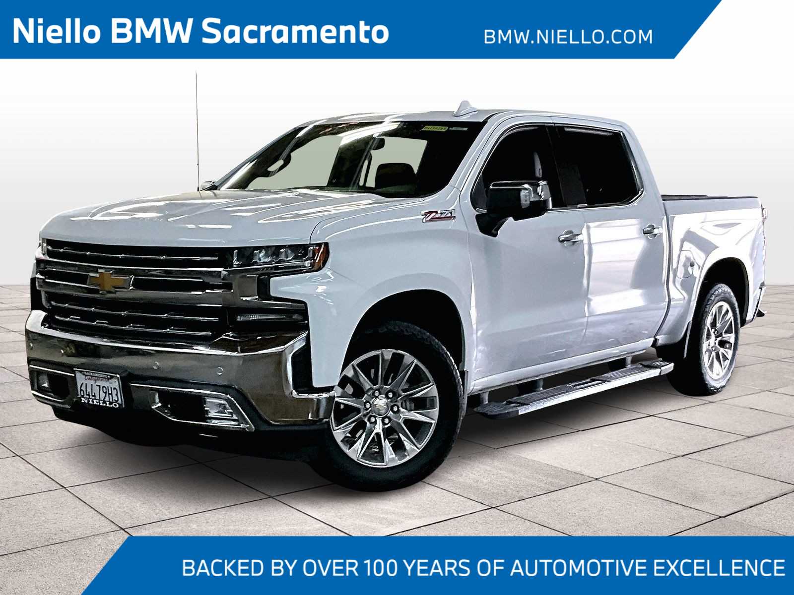 Summit White 2021 Chevrolet Silverado 1500 LTZ Crew Cab 4WD Pickup Truck Four-Wheel Drive 8-Speed Automatic