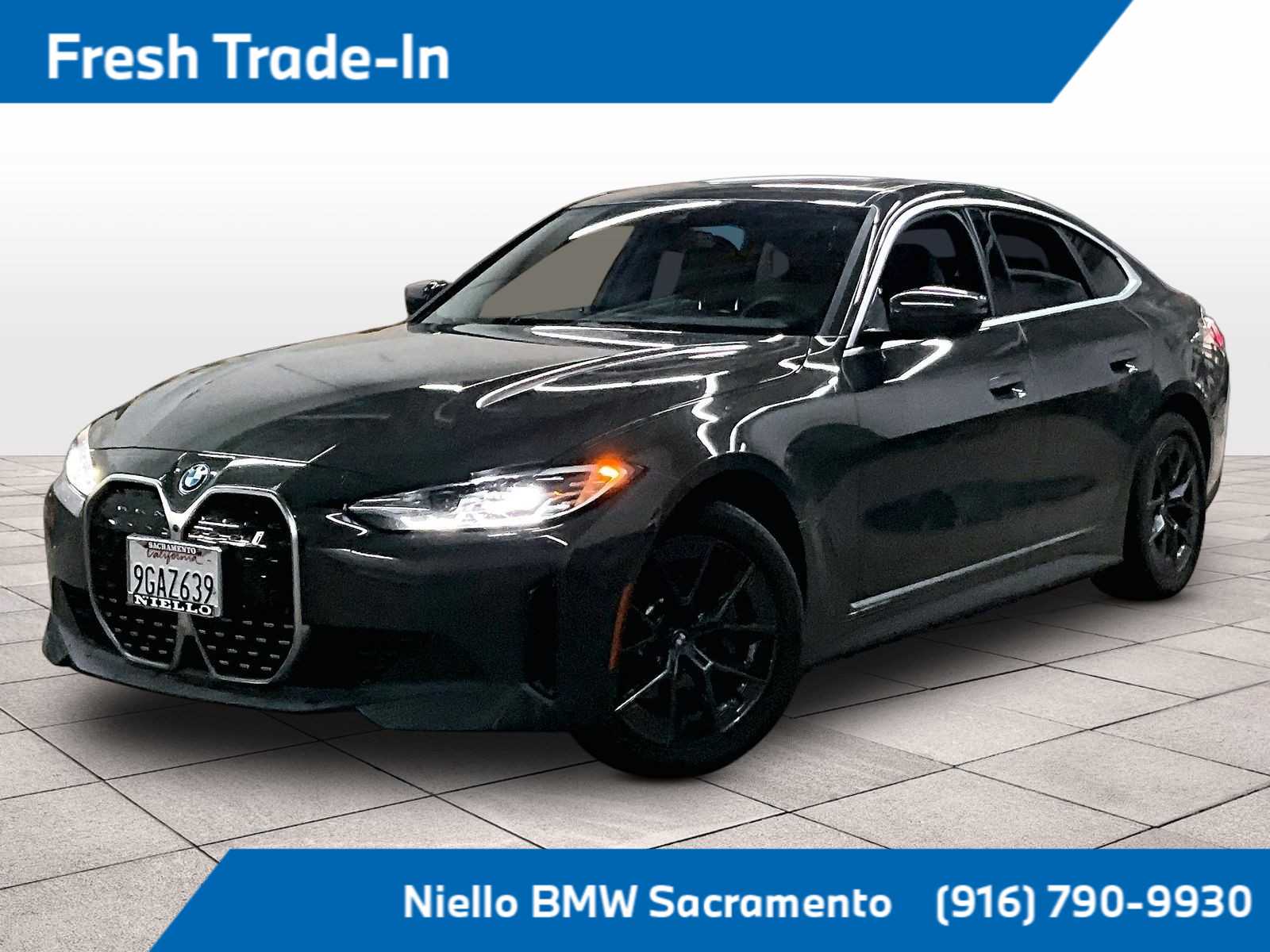 Gray (Individual Dravit Grey Metallic) 2023 BMW i4 eDrive35 Gran Coupe FWD Sedan Rear-Wheel Drive 1-Speed Automatic