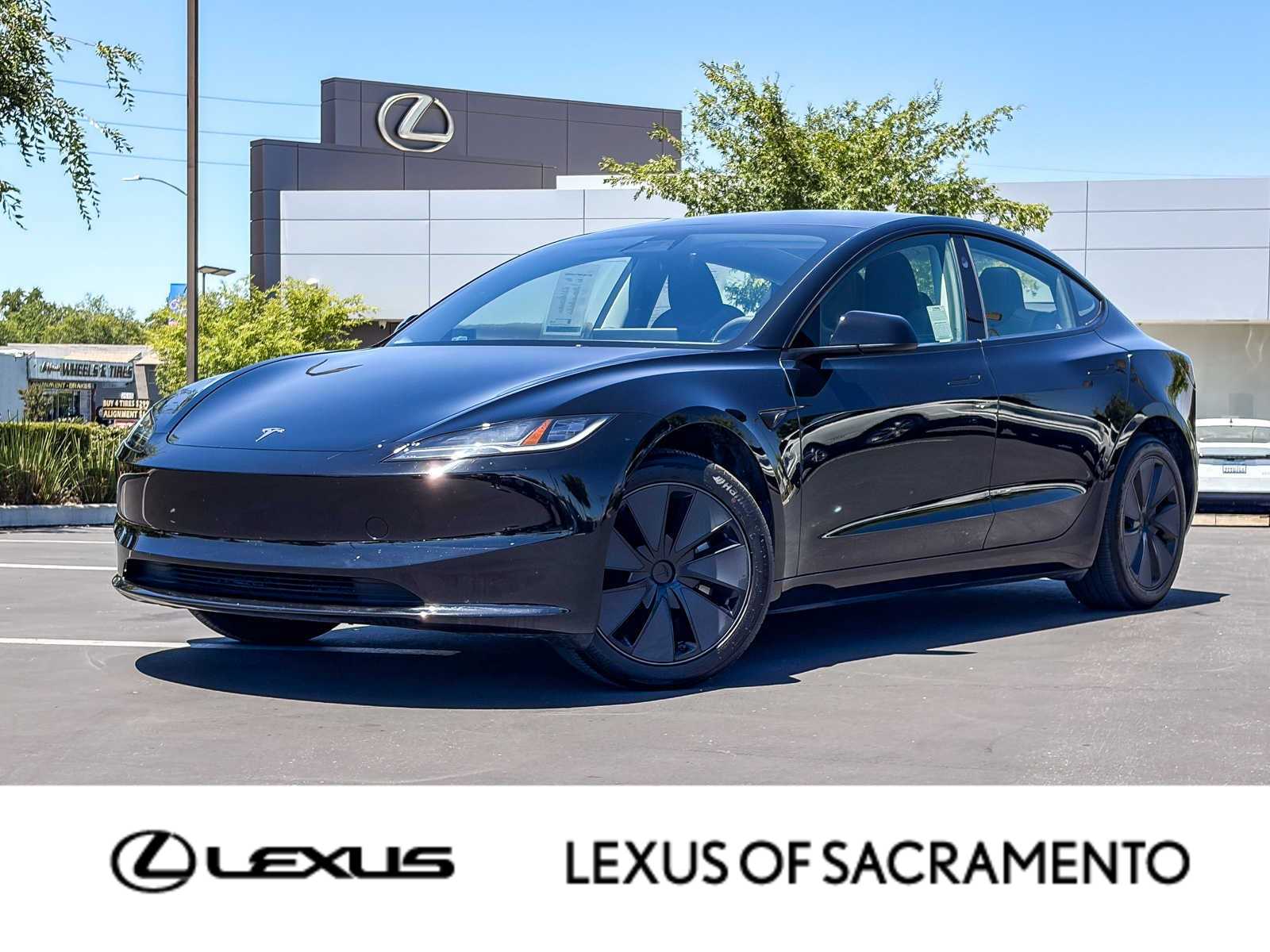 Black 2025 Tesla Model 3 Sedan Rear-Wheel Drive 1-Speed Automatic