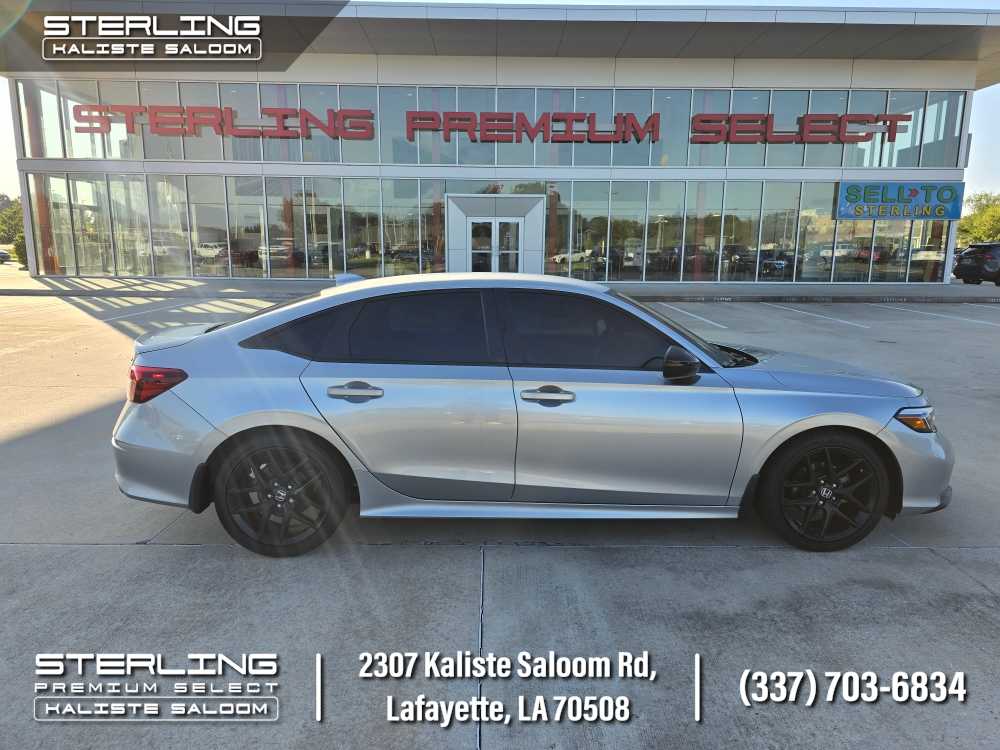 Solar Silver Metallic 2025 Honda Civic Sedan Front-Wheel Drive Continuously Variable Transmission