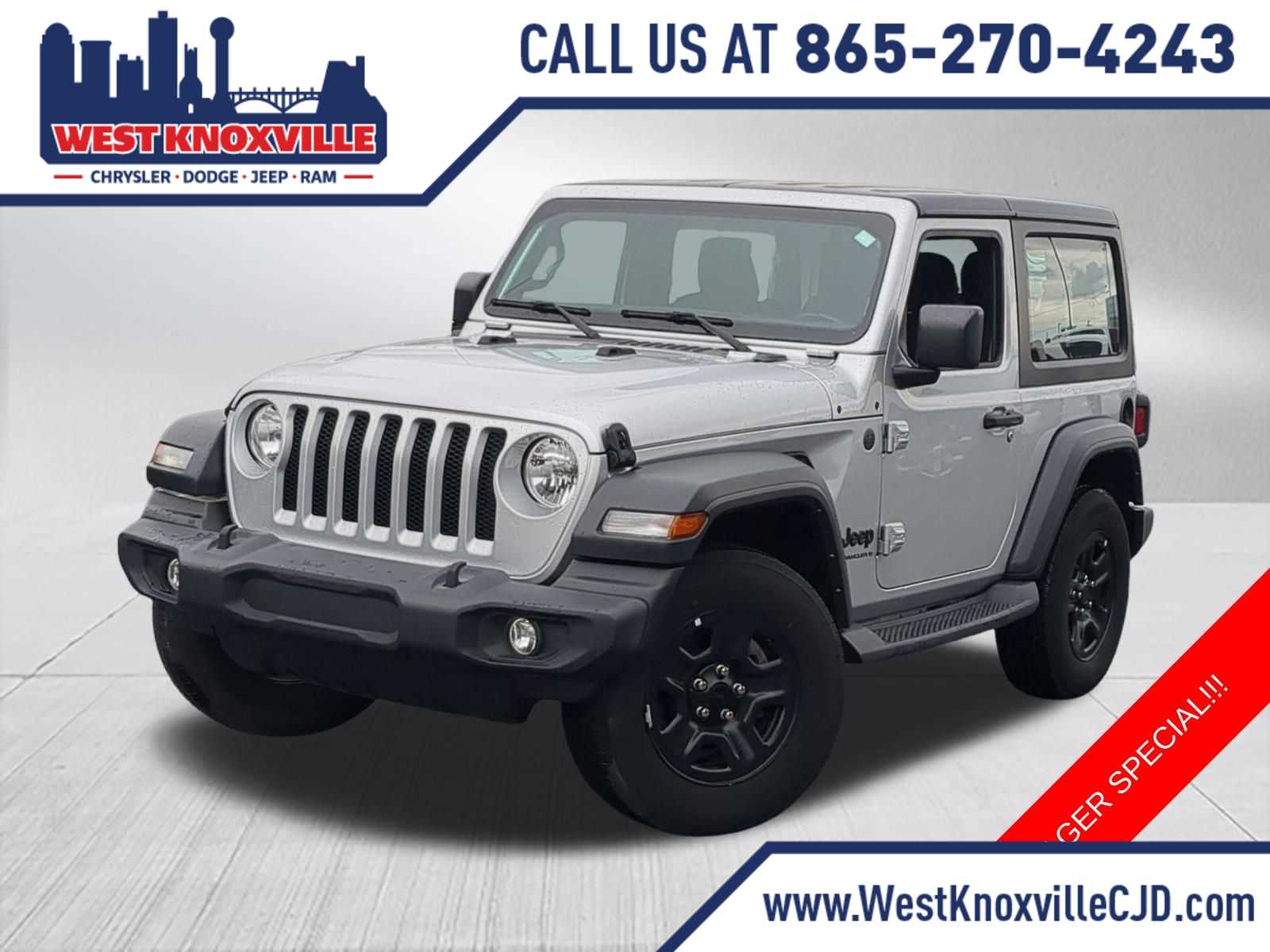 Silver Zynith Clearcoat 2023 Jeep Wrangler SUV / Crossover Four-Wheel Drive 8-Speed Automatic