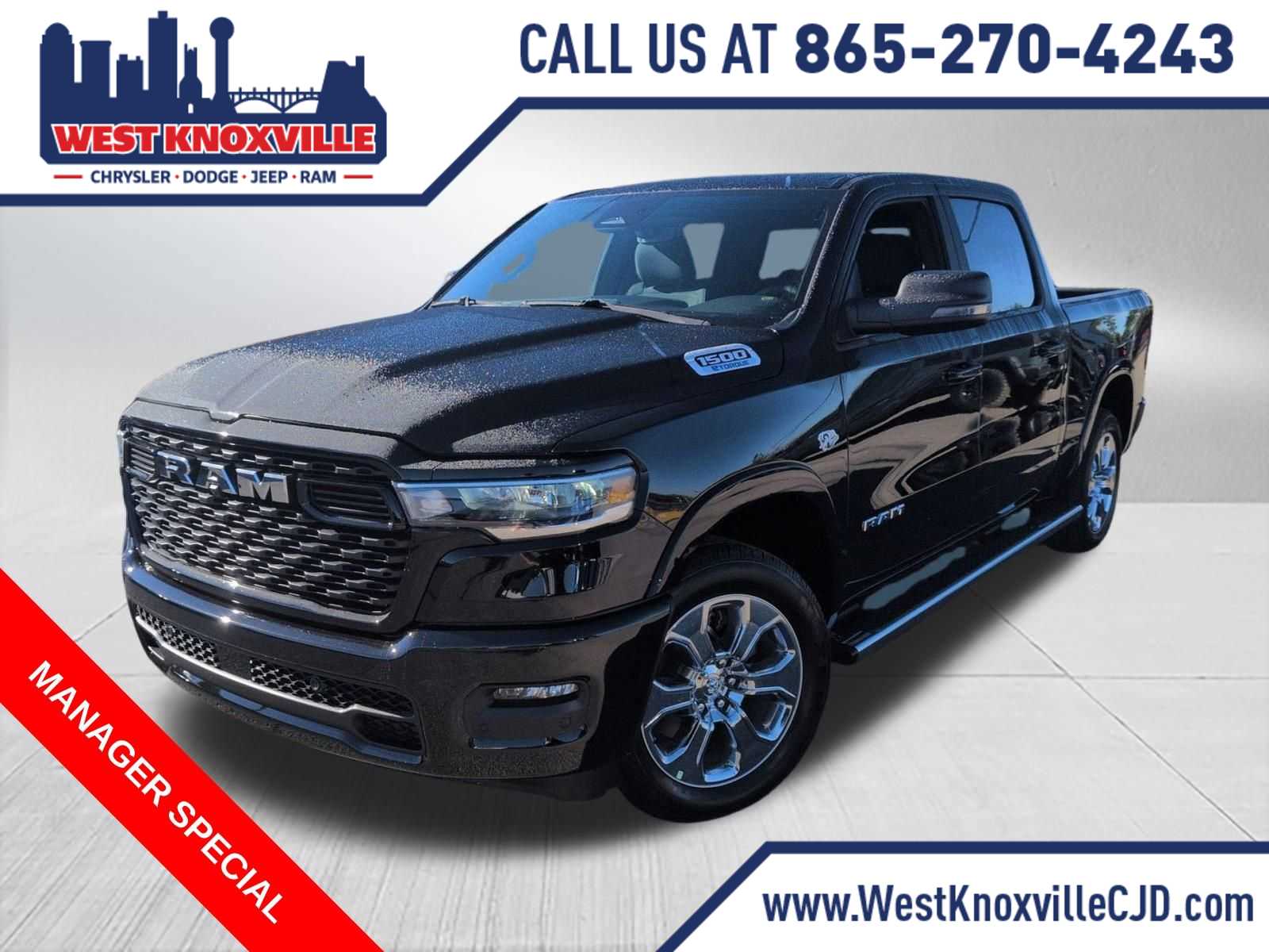 Diamond Black Crystal Pearlcoat 2026 RAM 1500 Pickup Truck Four-Wheel Drive 8-Speed Automatic