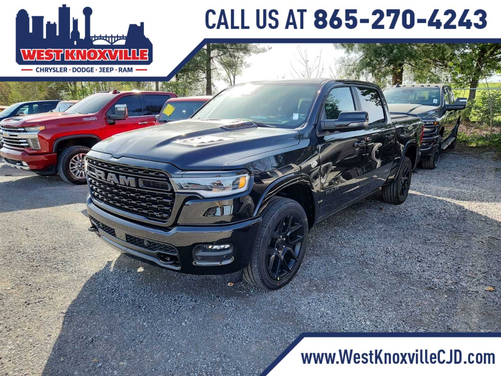 Diamond Black Crystal Pearlcoat 2026 RAM 1500 Limited Crew Cab 4WD Pickup Truck Four-Wheel Drive 8-Speed Automatic