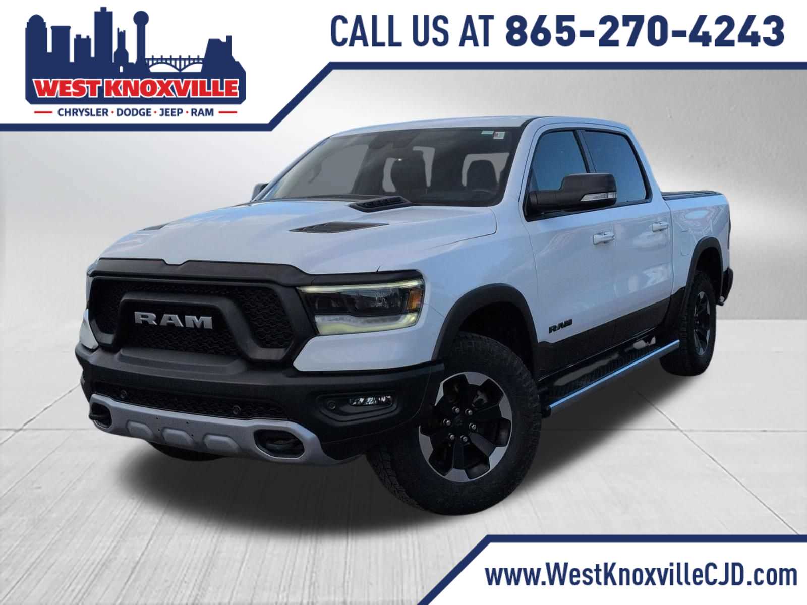 Bright White Clearcoat 2022 RAM 1500 Pickup Truck Four-Wheel Drive 8-Speed Automatic