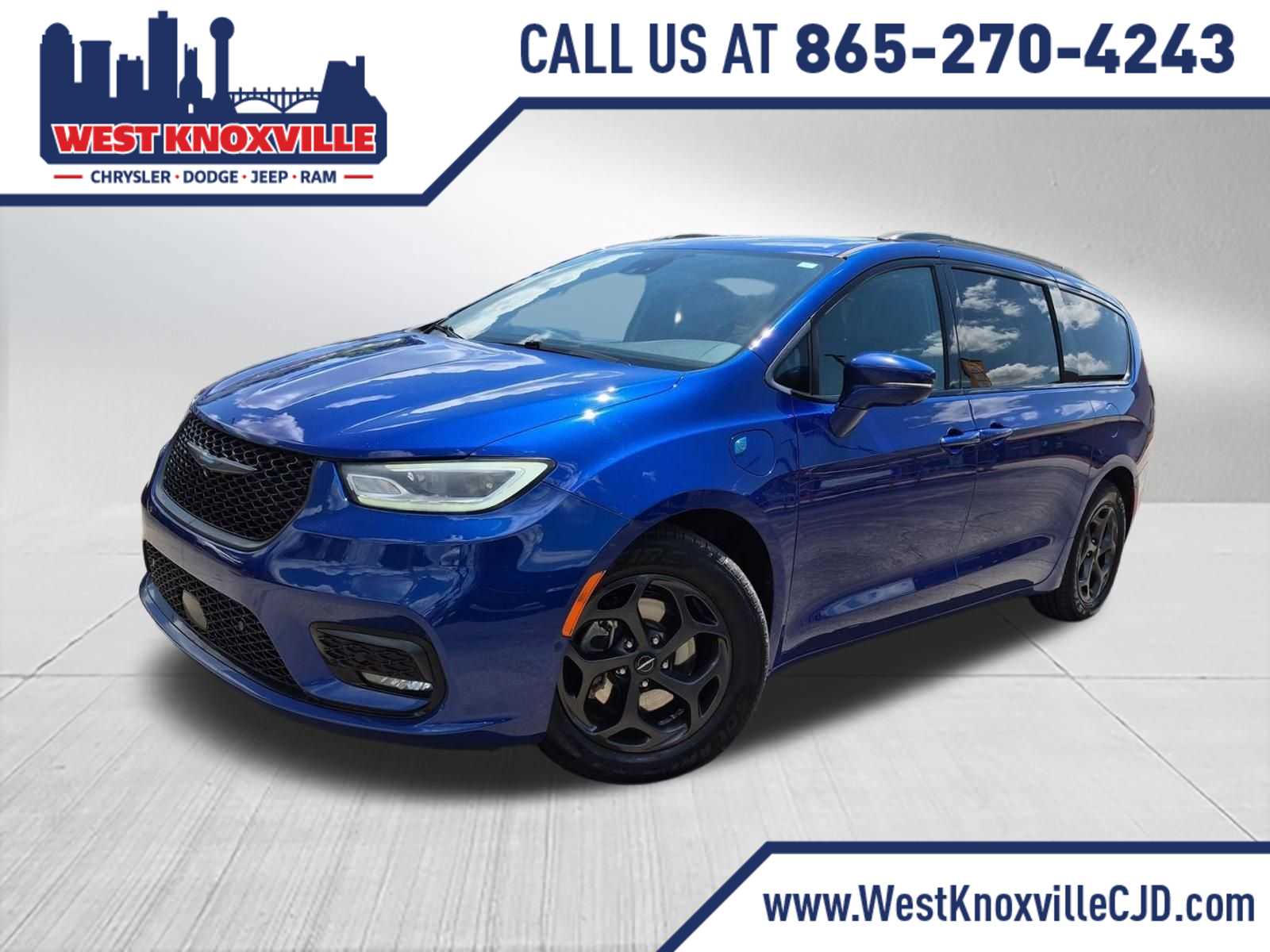 Ocean Blue Metallic 2021 Chrysler Pacifica Hybrid Touring L FWD Minivan Front-Wheel Drive Continuously Variable Transmission