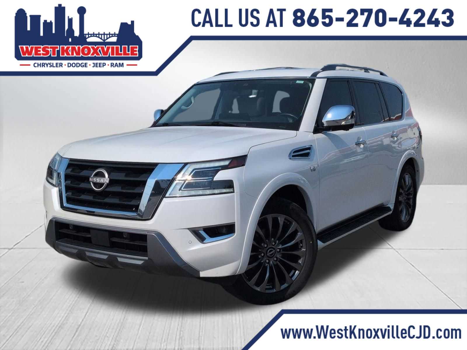Aspen White Tricoat 2021 Nissan Armada Platinum 4WD SUV / Crossover Four-Wheel Drive 7-Speed Automatic