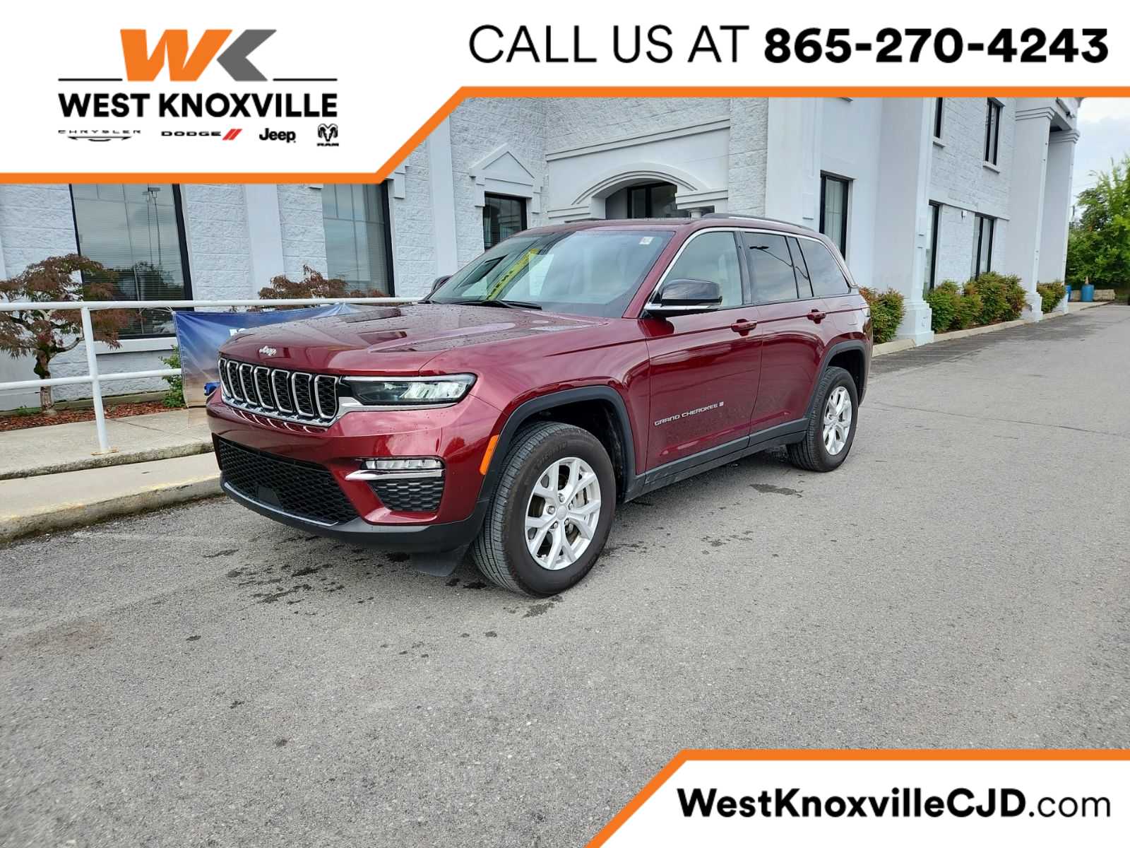 Velvet Red Pearlcoat 2023 Jeep Grand Cherokee SUV / Crossover Four-Wheel Drive 8-Speed Automatic