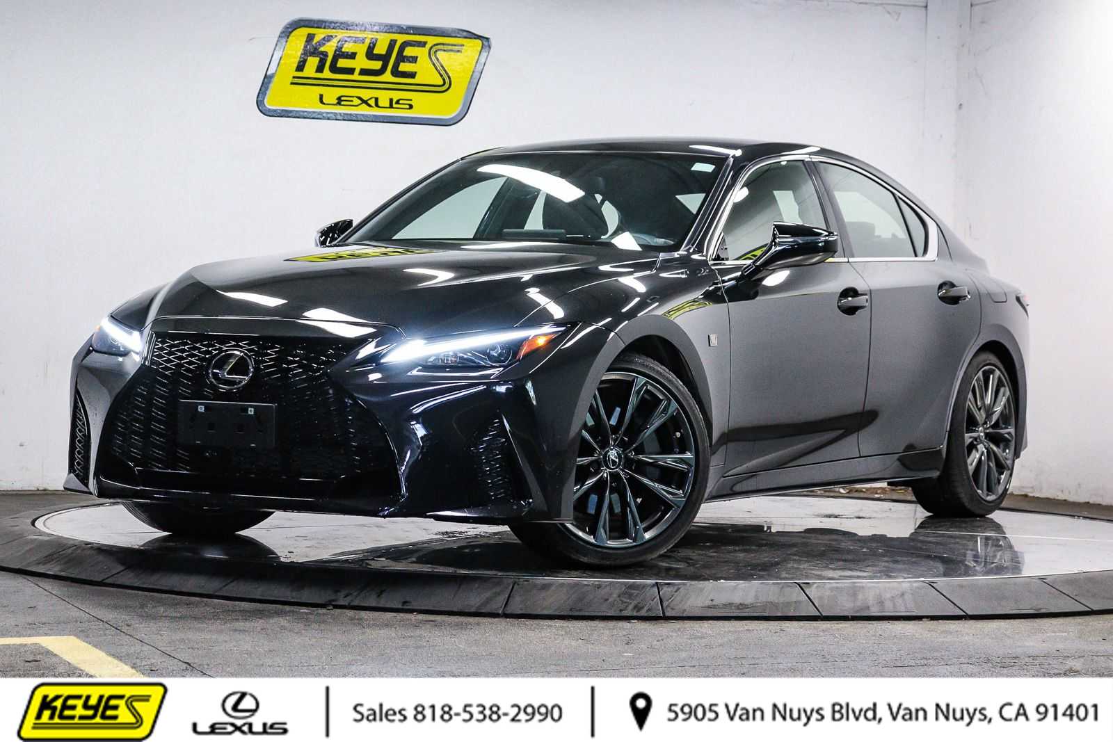 Black (Caviar) 2025 Lexus IS Sedan Rear-Wheel Drive 8-Speed Automatic