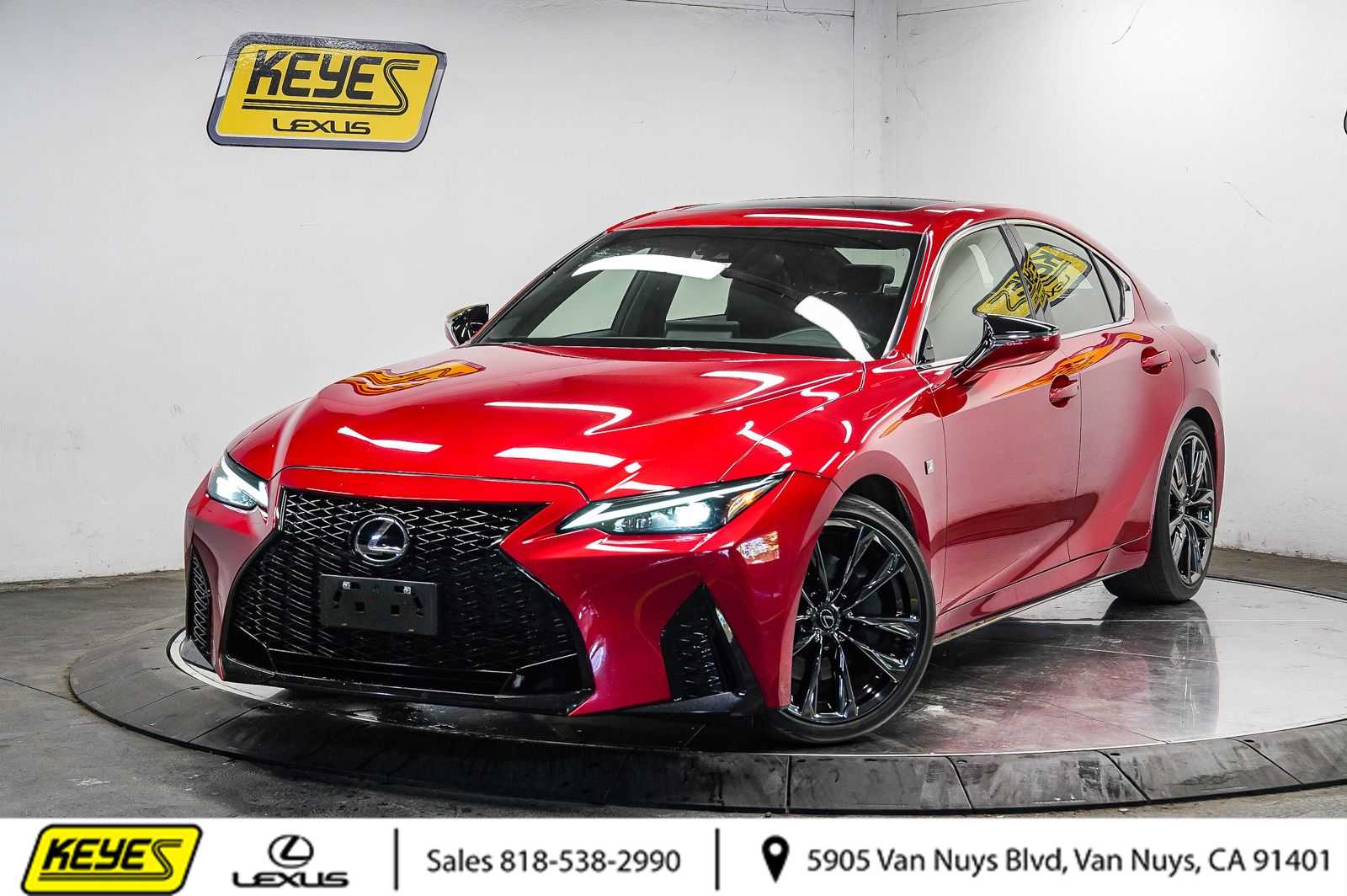 Infrared 2023 Lexus IS Sedan Rear-Wheel Drive 8-Speed Automatic