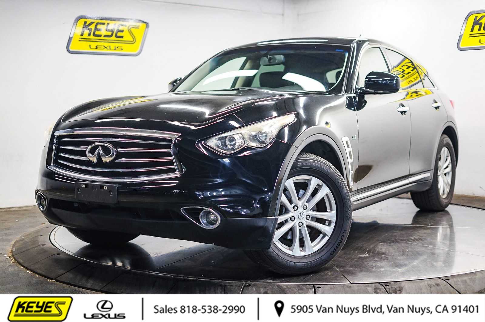 Black Obsidian 2015 INFINITI QX70 RWD SUV / Crossover Rear-Wheel Drive 7-Speed Automatic