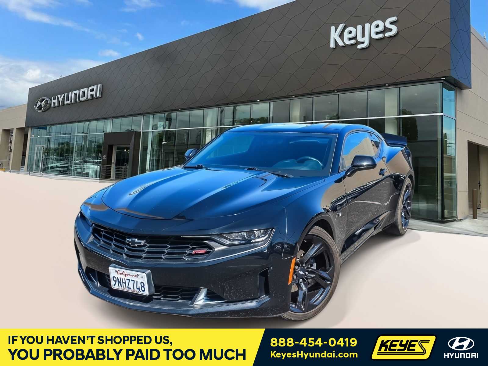 Black 2019 Chevrolet Camaro Coupe Rear-Wheel Drive 8-Speed Automatic