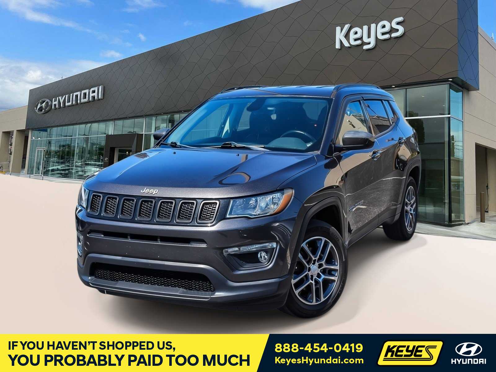 Gray (Granite Crystal Metallic Clearcoat) 2017 Jeep Compass SUV / Crossover Front-Wheel Drive 6-Speed Automatic