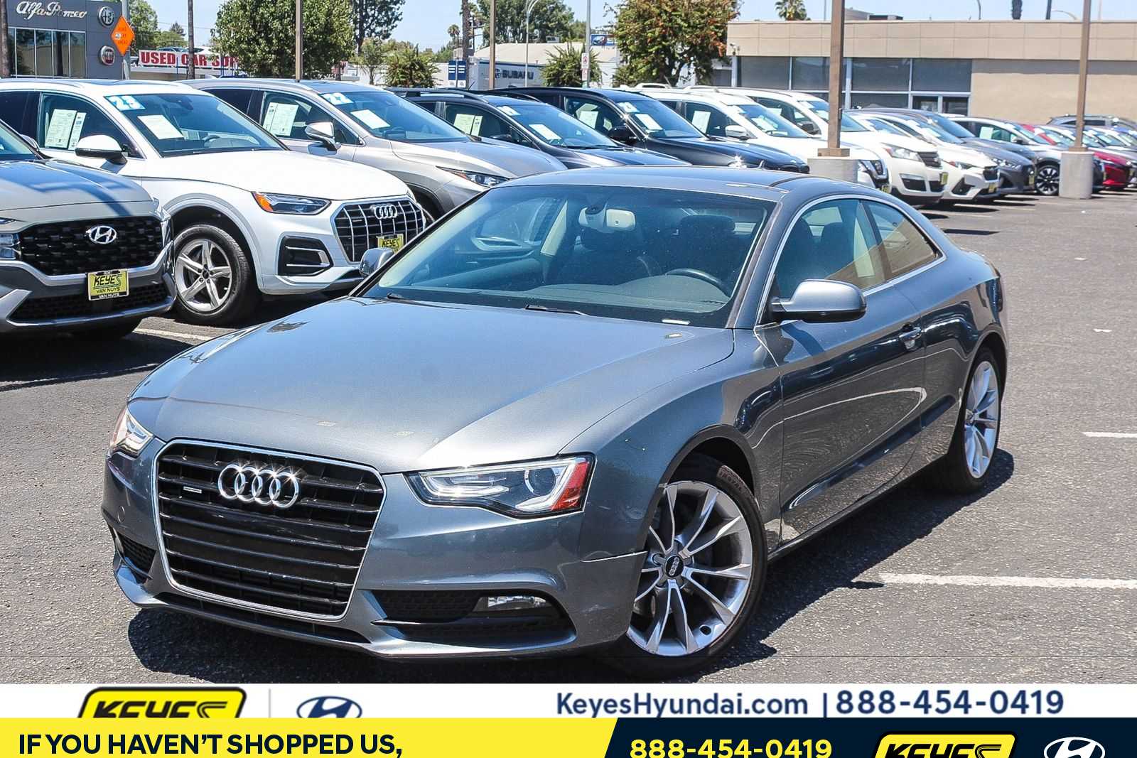 Gray 2014 Audi A5 Coupe All-Wheel Drive 6-Speed Manual