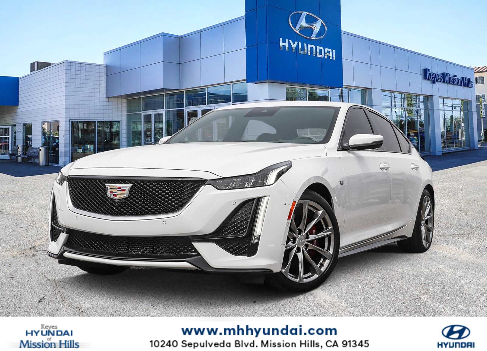 Summit White 2023 Cadillac CT5 Sport RWD Sedan Rear-Wheel Drive Automatic