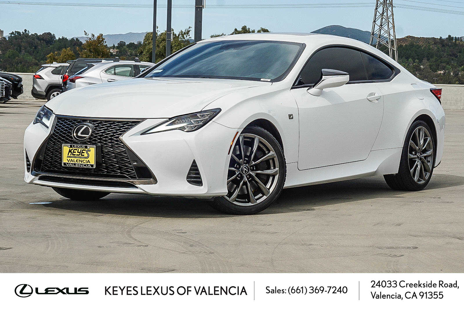 Ultra White 2019 Lexus RC 350 F Sport RWD Coupe Rear-Wheel Drive 8-Speed Automatic