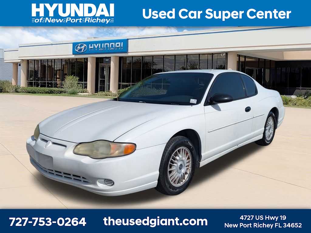 White 2000 Chevrolet Monte Carlo Coupe Front-Wheel Drive 4-Speed Automatic