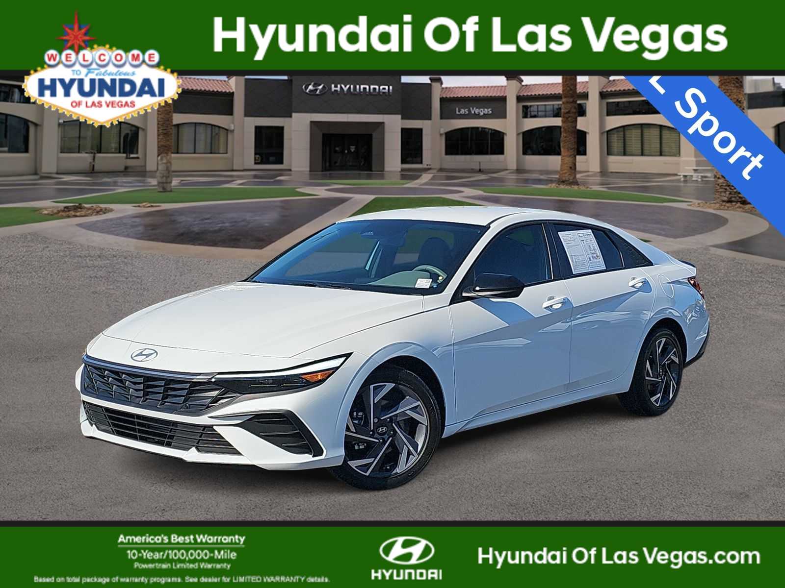 Serenity White 2025 Hyundai Elantra Sedan Front-Wheel Drive Continuously Variable Transmission