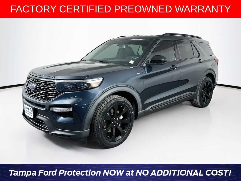 Stone Blue Metallic 2023 Ford Explorer SUV / Crossover Rear-Wheel Drive Automatic
