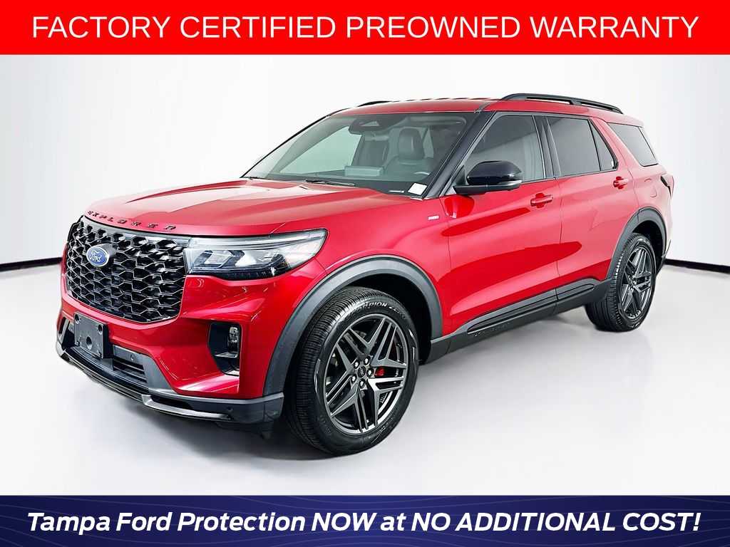 Rapid Red Metallic Tinted Clearcoat 2025 Ford Explorer ST-Line AWD SUV / Crossover All-Wheel Drive Automatic