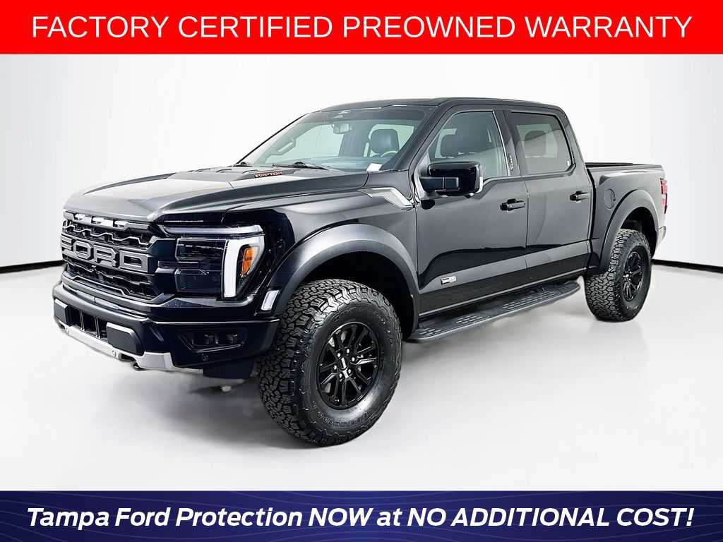 Agate Black Metallic 2024 Ford F-150 Raptor SuperCrew 4WD Pickup Truck Four-Wheel Drive Automatic