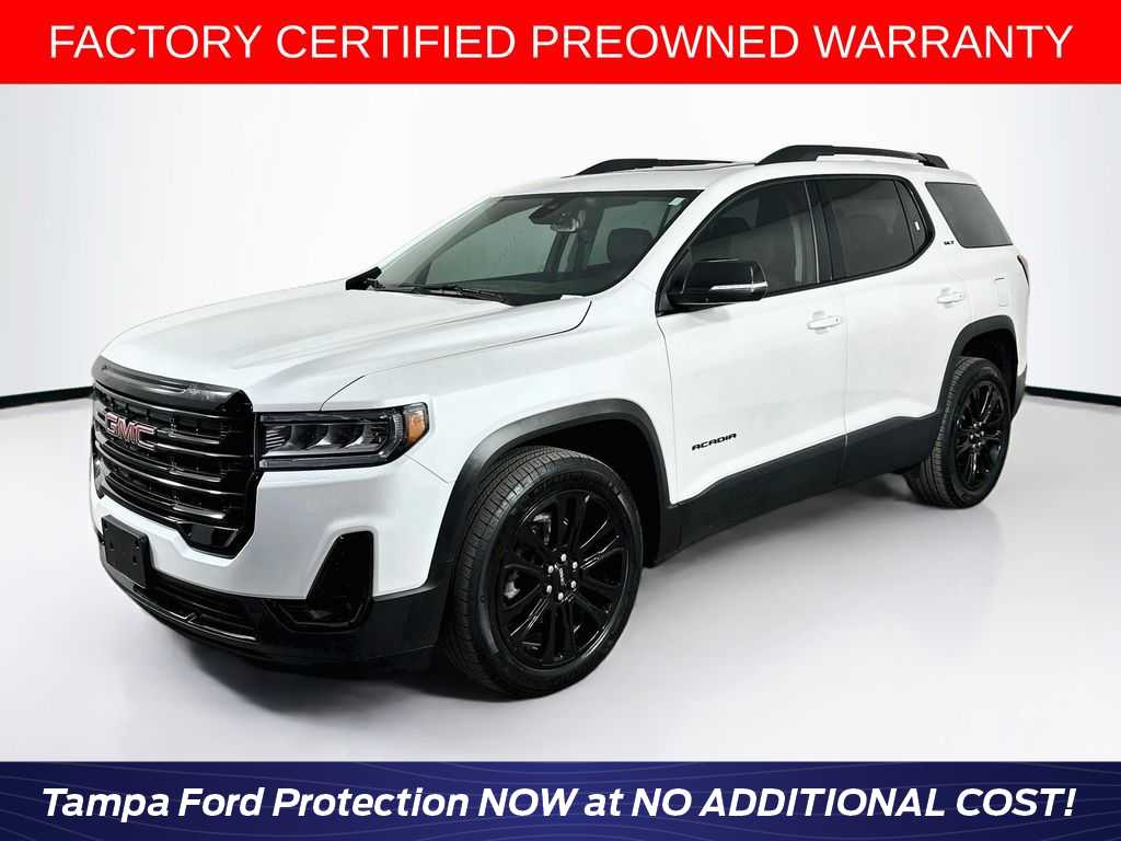 White Frost Tricoat 2023 GMC Acadia SUV / Crossover Four-Wheel Drive 9-Speed Automatic