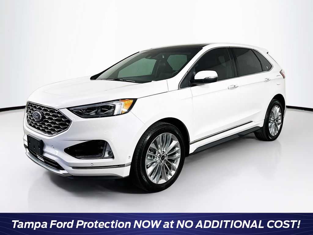 Star White Metallic Tri-Coat 2020 Ford Edge Titanium AWD SUV / Crossover All-Wheel Drive 8-Speed Automatic