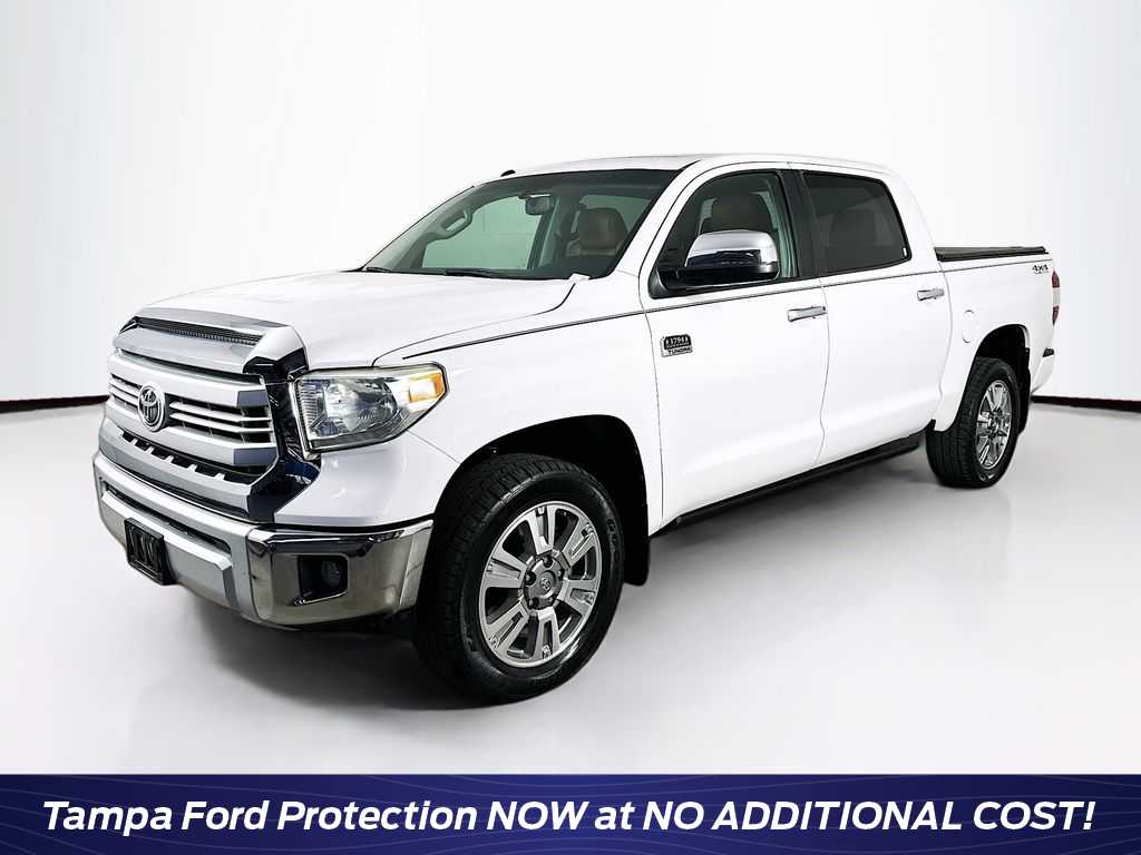 Super White 2015 Toyota Tundra 1794 CrewMax 5.7L 4WD Pickup Truck Four-Wheel Drive 6-Speed Automatic