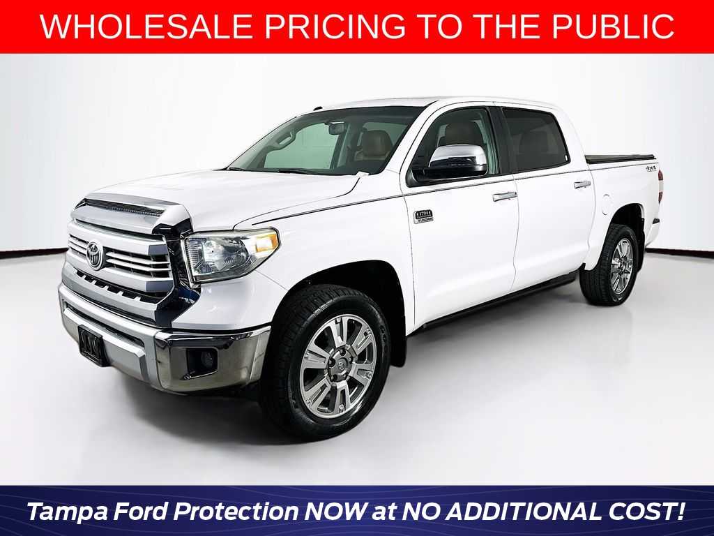 Super White 2015 Toyota Tundra 1794 CrewMax 5.7L 4WD Pickup Truck Four-Wheel Drive 6-Speed Automatic