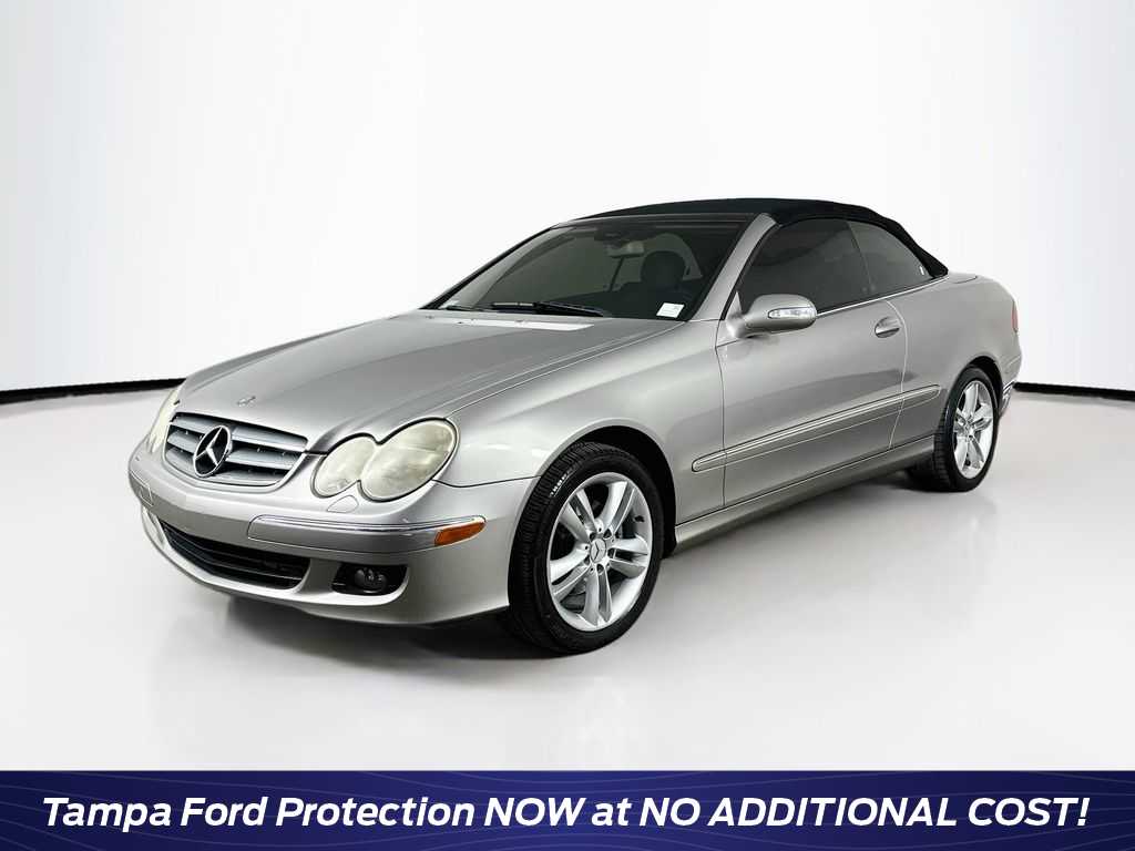 Silver 2007 Mercedes-Benz CLK Convertible Rear-Wheel Drive 7-Speed Automatic