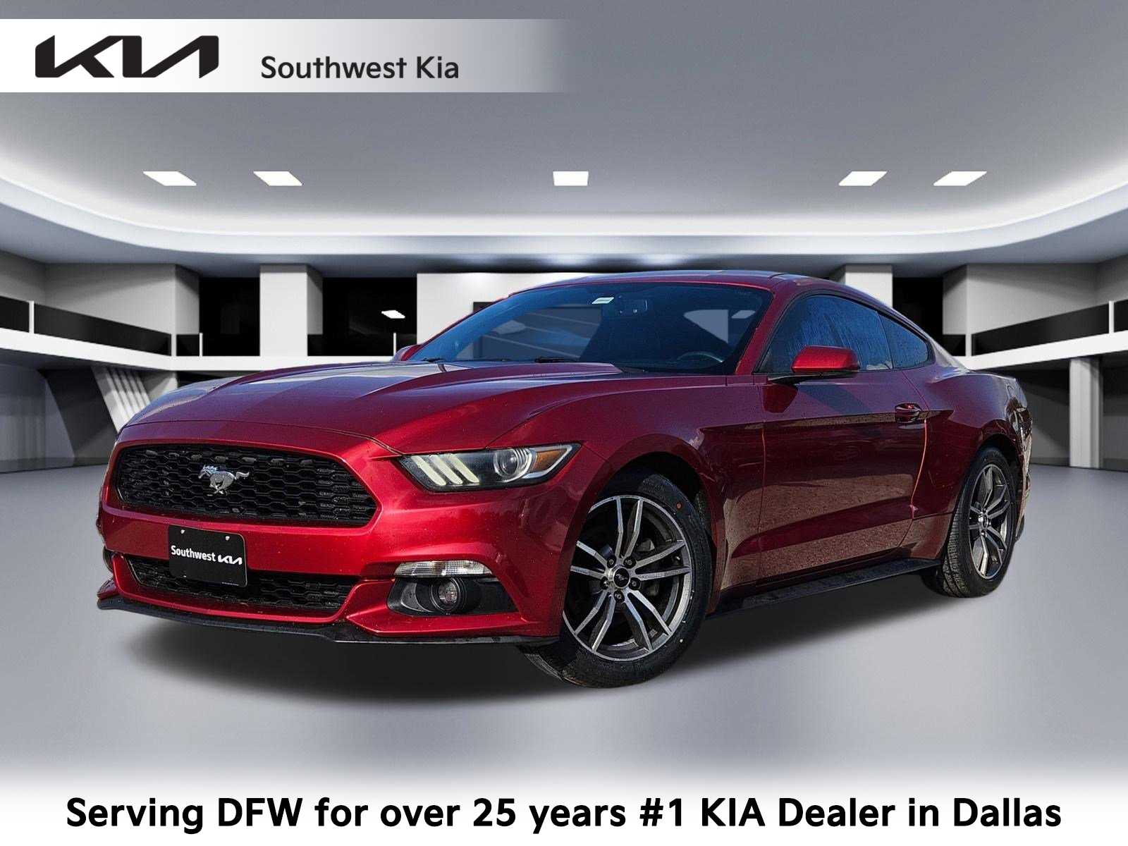 Ruby Red Metallic Tinted Clearcoat 2015 Ford Mustang EcoBoost Premium Coupe RWD Coupe Rear-Wheel Drive 6-Speed Automatic