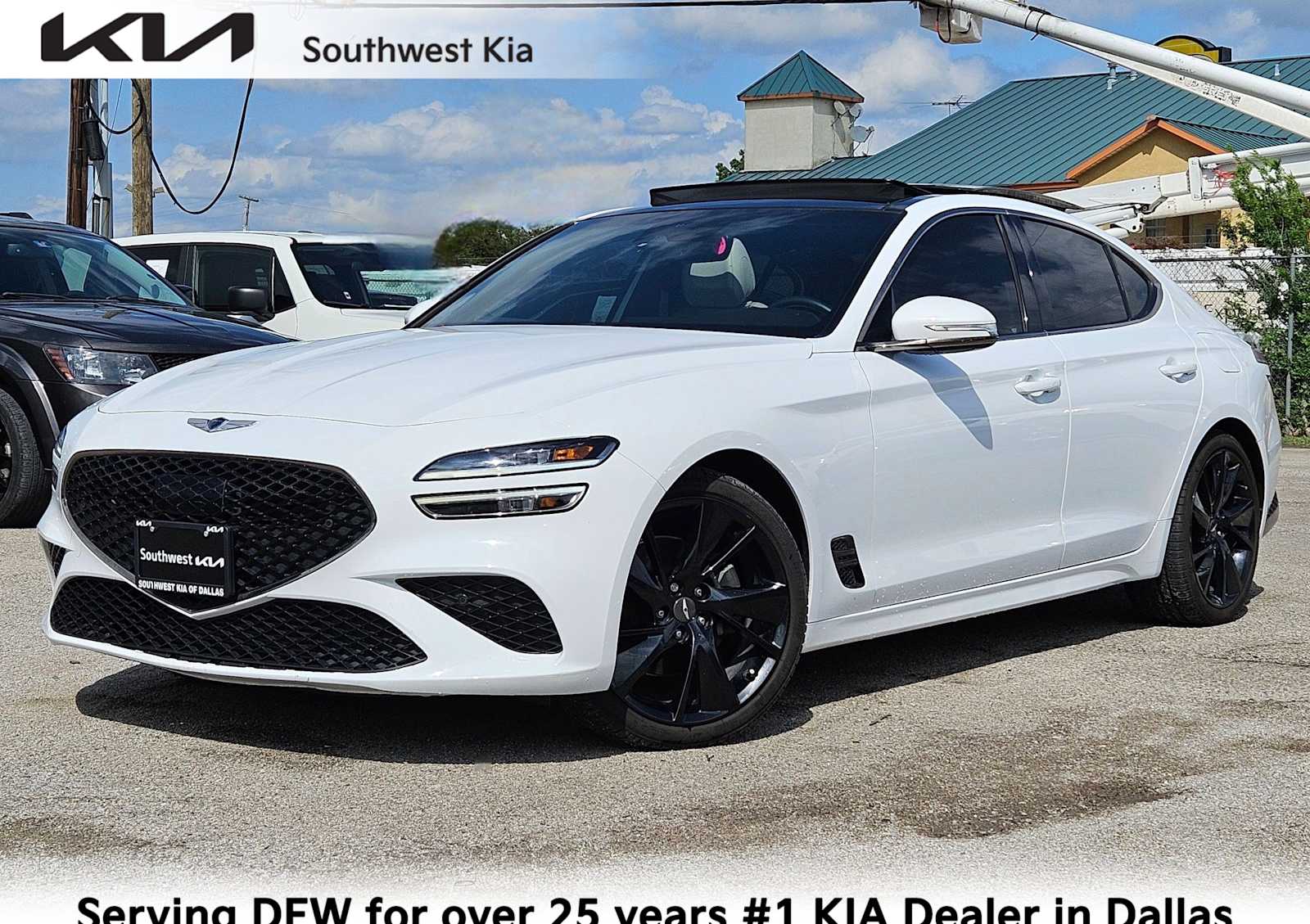 Alta White 2023 Genesis G70 2.0T RWD Sedan Rear-Wheel Drive Automatic