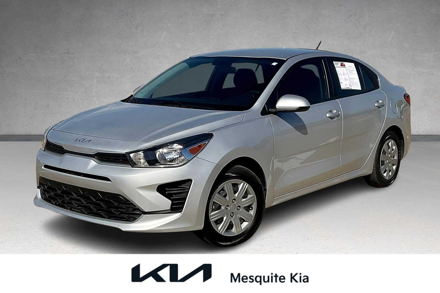Silky Silver 2023 Kia Rio S FWD Sedan Front-Wheel Drive Continuously Variable Transmission