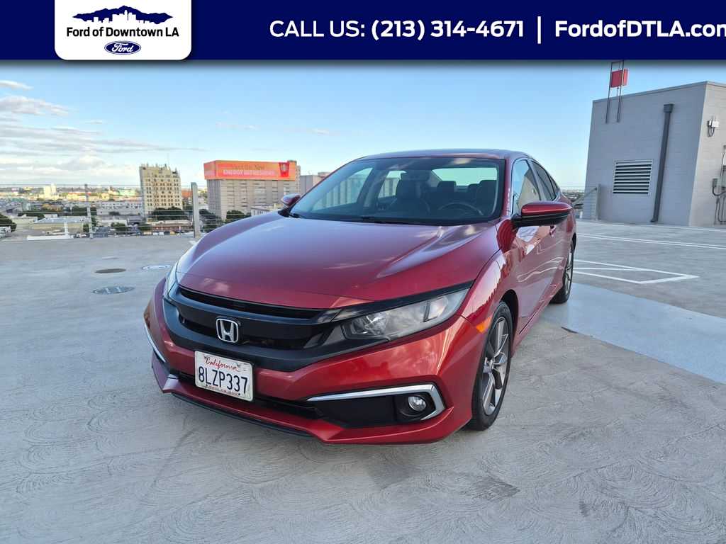 Molten Lava Pearl 2019 Honda Civic EX-L FWD Sedan Front-Wheel Drive Continuously Variable Transmission