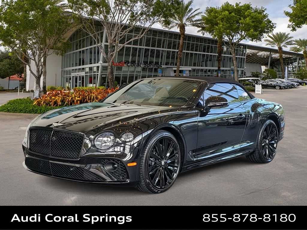 Black 2024 Bentley Continental GTC Convertible All-Wheel Drive 8-Speed Automatic