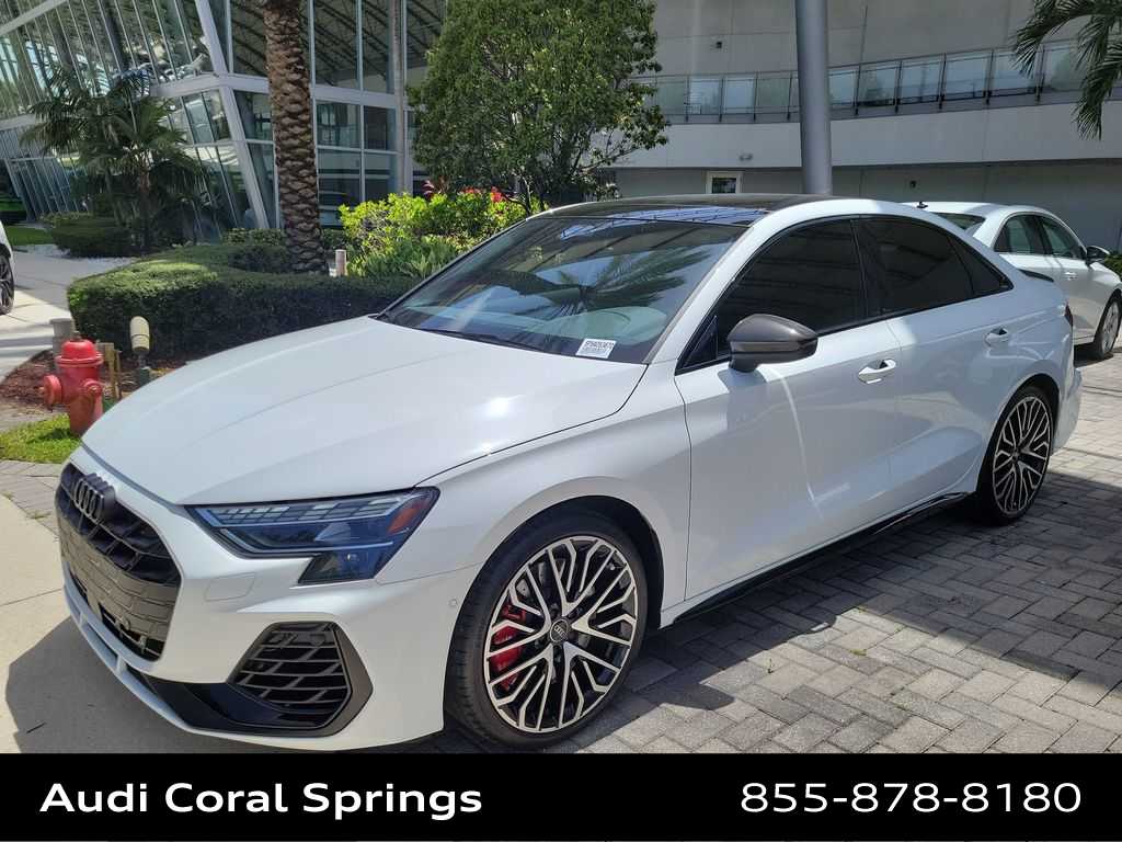 Arkona White 2025 Audi S3 Sedan All-Wheel Drive 7-Speed Automatic