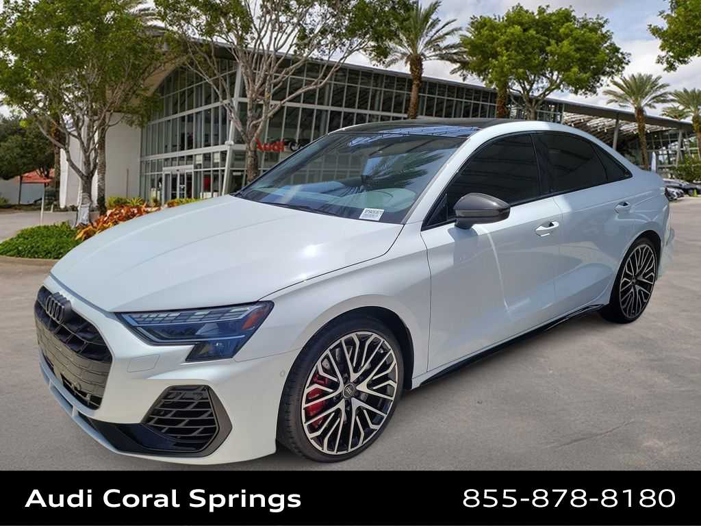 Arkona White 2025 Audi S3 Sedan All-Wheel Drive 7-Speed Automatic