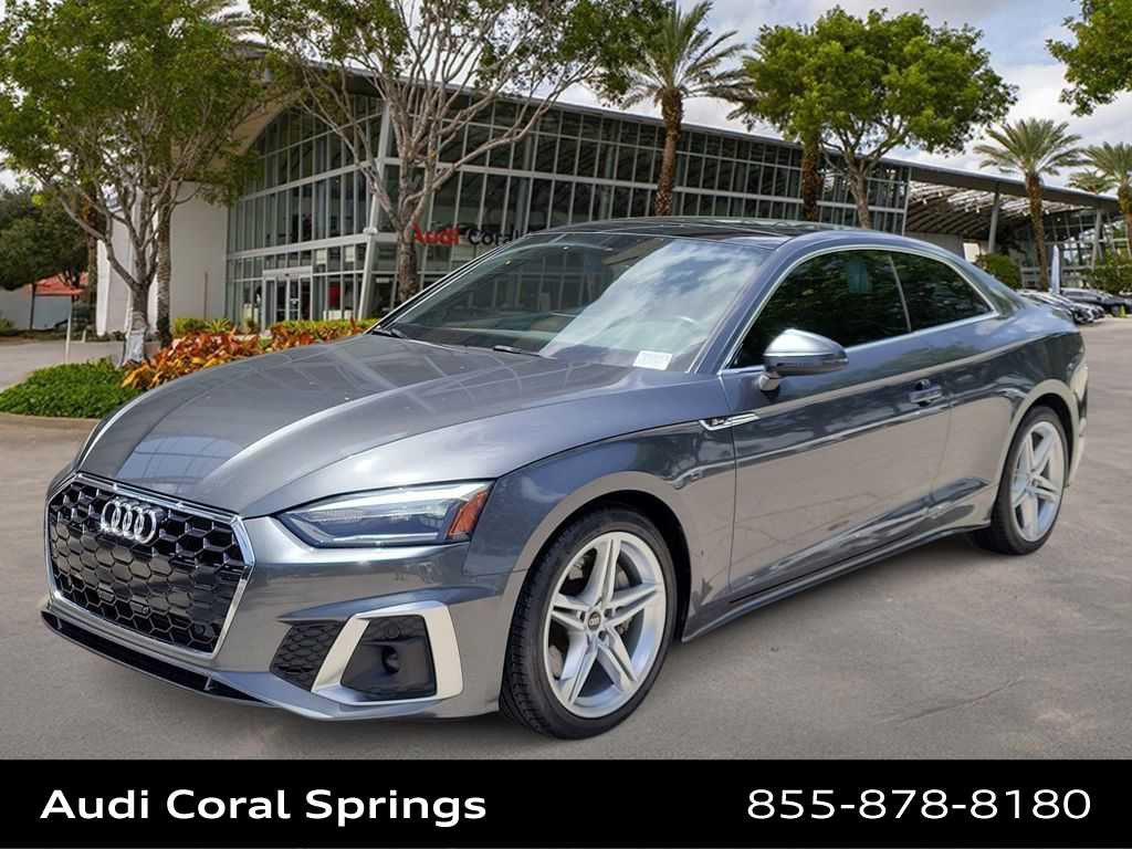 Gray 2021 Audi A5 Coupe All-Wheel Drive 7-Speed Automatic