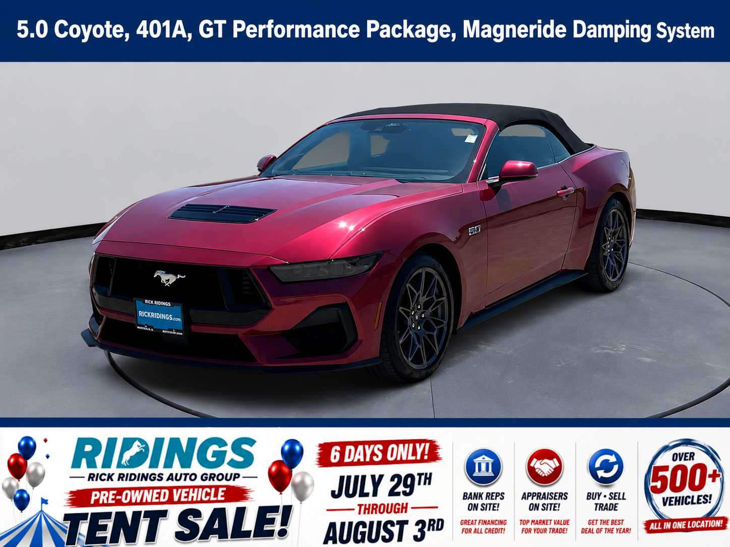 Pink (Molten Magenta Metallic Tri-coat) 2025 Ford Mustang Convertible Rear-Wheel Drive Automatic