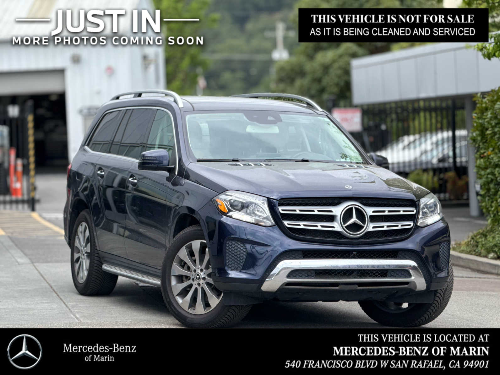 Lunar Blue Metallic 2018 Mercedes-Benz GLS 450 4MATIC SUV / Crossover All-Wheel Drive 9-Speed Automatic