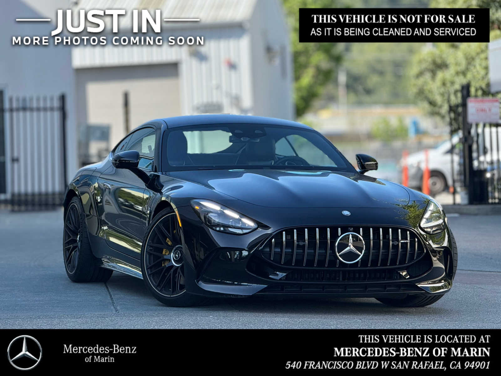 Obsidian Black Metallic 2025 Mercedes-Benz AMG GT 55 4MATIC Coupe All-Wheel Drive 9-Speed Automatic