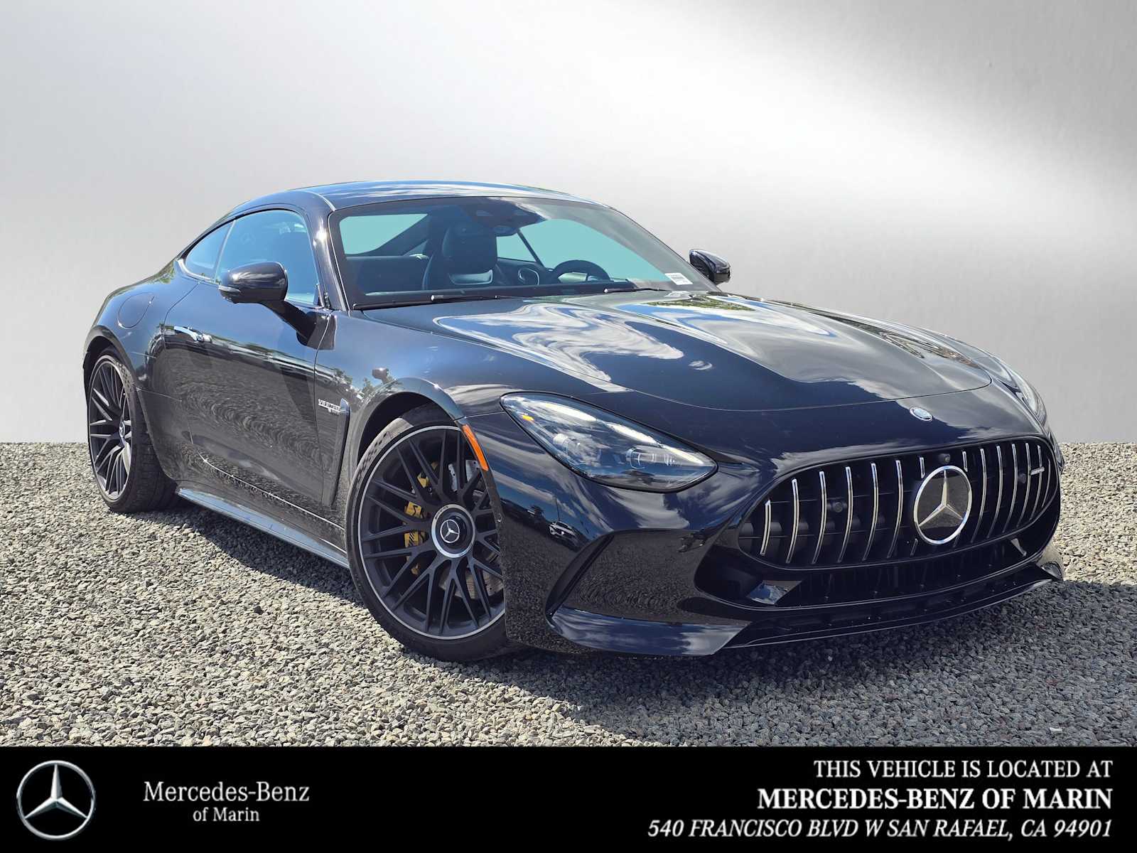 Obsidian Black Metallic 2025 Mercedes-Benz AMG GT 55 4MATIC Coupe All-Wheel Drive 9-Speed Automatic